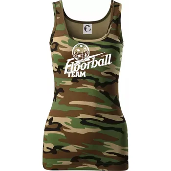 Florbal team - Dámské Maskáčové tílko - XL ( Hnědý maskáč )