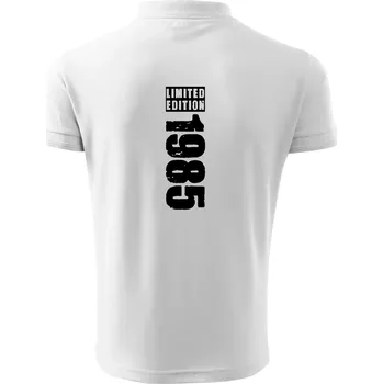 Pánská košile Limited edition 1985 pruh - Polokošile pánská Pique Polo 203 - 4XL ( Bílá )