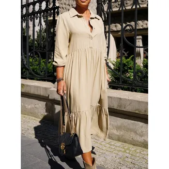 Dámské šaty Hořčicové šaty LeMonada cxp0942. E59 LeMonada hnědá | krémová 2148905