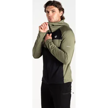 Pánská mikina Dare2b Pánská funkční mikina Touring II Stretch DML581 olive/black Velikost: XXXL