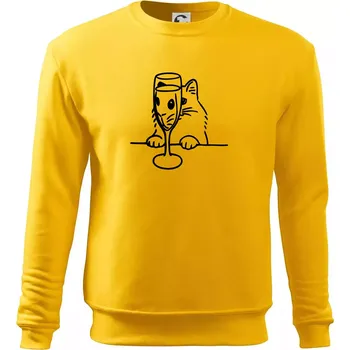 Pánská mikina Kočka a sklínka - Mikina Essential pánská - 3XL ( Žlutá )