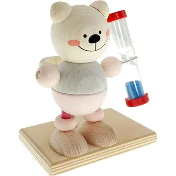 Hodiny Hess přesýpací hodiny - medvídek růžový