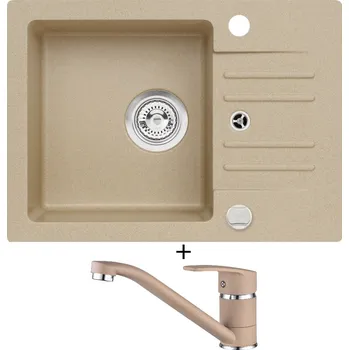 Granitový dřez Granitový dřez SET Alveus CORTINA 40 beige 55 + Alveus NINA beige 55