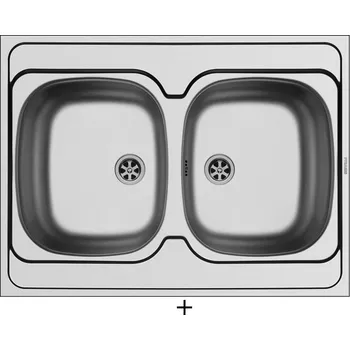Nerezový dřez Nerezový dřez SET Pyramis INTERNATIONAL (80x60) 2B nerez + Pyramis SILVIO chrom