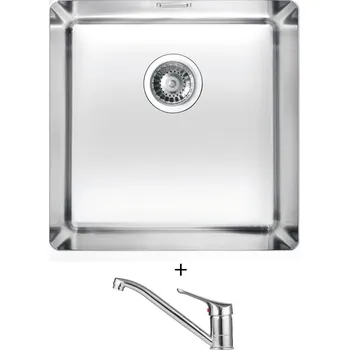 Nerezový dřez Dřez pod desku SET Alveus KOMBINO 30 U nerez + Alveus RIVIERA X chrom