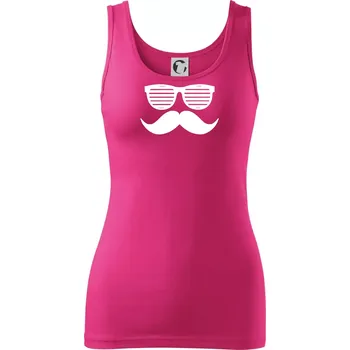 Dámské tričko Mustache brýle - Dámské tílko - XS ( Purpurová )