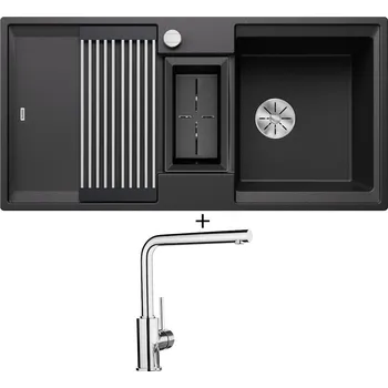 Granitový dřez Granitový dřez SET Blanco ADIRA 6 S antracit s excentrem 527602 + Blanco MILA chrom 519414