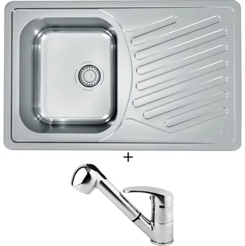 Nerezový dřez Nerezový dřez SET Alveus ELEGANT 30 nerez + Alveus OAZA chrom