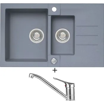 Granitový dřez Granitový dřez SET Alveus ROCK 70 steel 04 + Alveus RIVIERA X chrom