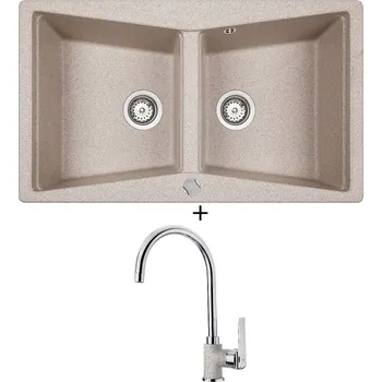 Granitový dřez SET Teka LUMINA 90 B-TG pískově béžová + Teka INCA TG pískově béžová