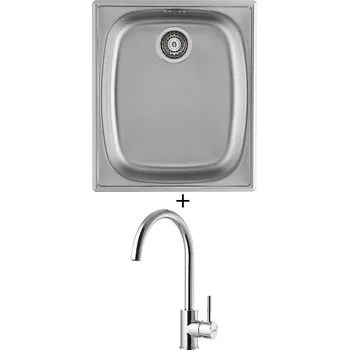 Nerezový dřez Nerezový dřez SET Alveus BASIC 10 fi 90 nerez + Alveus ROXA chrom