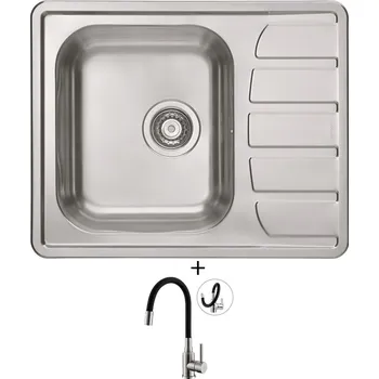 Nerezový dřez Nerezový dřez SET Alveus ZOOM 10 Maxim nerez + Alveus MINTAS nerez/černá