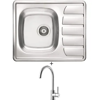 Nerezový dřez Nerezový dřez SET Alveus ZOOM 10 nerez + Alveus ROXA chrom