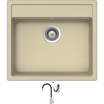 Granitový dřez SET Teka MENORCA 60 S-TG 1B topaz + Deante NEO LUNO BOC B720 nerez