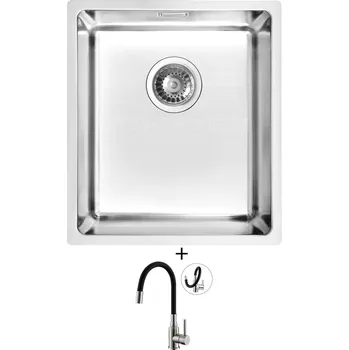 Nerezový dřez Nerezový dřez SET Alveus KOMBINO 20 FS nerez + Alveus MINTAS nerez/černá