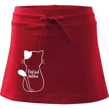 Dámská sukně Pořád kočka - Sportovní sukně - two in one - M ( Červená )