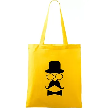 Mustache pán - Taška bavlněná - 42 x 38 cm ( Žlutá )