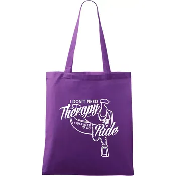I don't Therapy Ride - jezdkyně - Taška bavlněná - 42 x 38 cm ( Fialová )