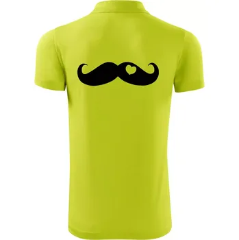 Pánská košile Mustache love - Polokošile Victory sportovní (dresovina) - 3XL ( Limetková )