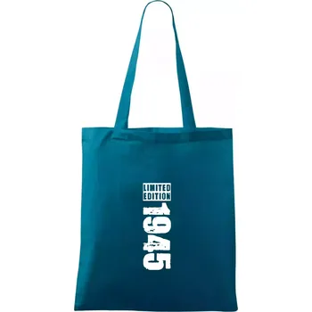 Limited edition 1945 pruh - Taška bavlněná - 42 x 38 cm ( Petrolejová )