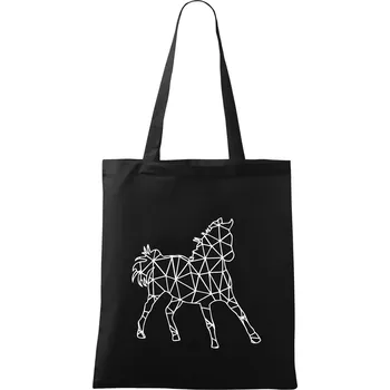 Geometrie - kůň jednobarevná - Taška bavlněná - 42 x 38 cm ( Černá )