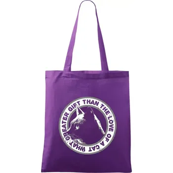 Cat gift - Taška bavlněná - 42 x 38 cm ( Fialová )