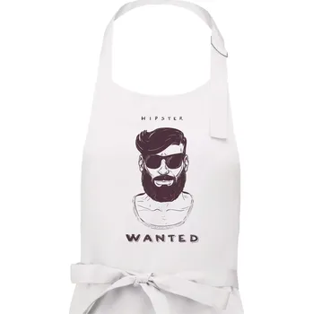 Kuchyňská zástěra Hipster wanted - Pánská zástěra na vaření - Univerzální velikost ( Bílá )