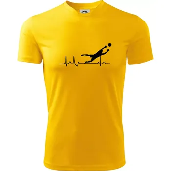 Pánské tričko Ekg fotbal brankář - Pánské triko Fantasy sportovní (dresovina) - 2XL ( Žlutá )