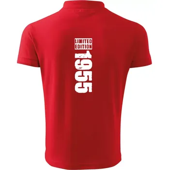 Pánská košile Limited edition 1955 pruh - Polokošile pánská Pique Polo 203 - 3XL ( Červená )
