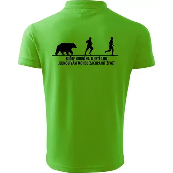 Pánská košile Buďte hodní na tlusté lidi - Polokošile pánská Pique Polo 203 - 4XL ( Apple Green )