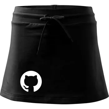 Dámská sukně Kočka v kolečku - Sportovní sukně - two in one - S ( Černá )