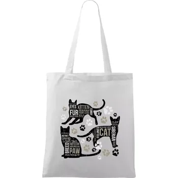 Cat itself - Taška bavlněná - 42 x 38 cm ( Bílá )