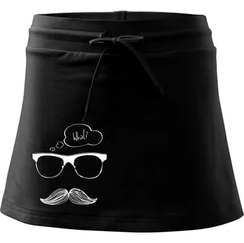 Dámská sukně Mustache what? - Sportovní sukně - two in one - M ( Černá )
