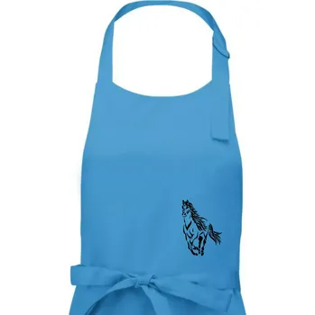 Kuchyňská zástěra Kůň běžící - Pánská zástěra na vaření - Univerzální velikost ( Světlý tyrkys )