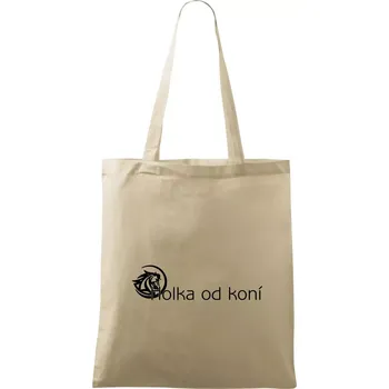 Nákupní taška Holka od koní - Taška bavlněná - 42 x 38 cm ( Naturální )