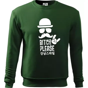 Bitch please! Mustache - Mikina Essential dětská - 146 cm/10 let ( Lahvově zelená )