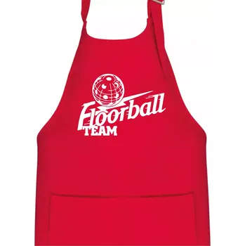 Kuchyňská zástěra Florbal team - Dětská zástěra na vaření - Univerzální velikost ( Červená )