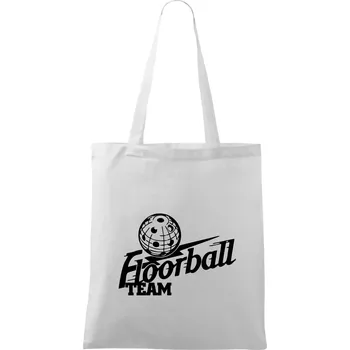 Nákupní taška Florbal team - Taška bavlněná - 42 x 38 cm ( Bílá )