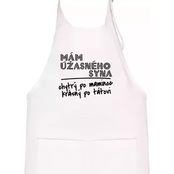 Kuchyňská zástěra Mám úžasného syna - Dětská zástěra na vaření - Univerzální velikost ( Bílá )