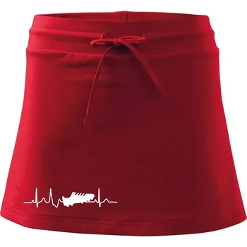 Dámská sukně Ekg fotbal kopačka - Sportovní sukně - two in one - S ( Červená )