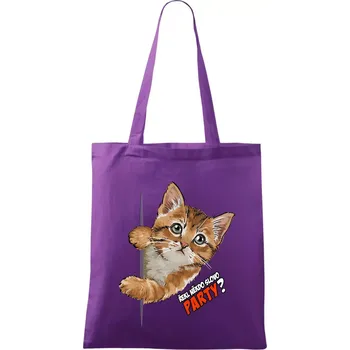 Řekl někdo slovo party - Taška bavlněná - 42 x 38 cm ( Fialová )