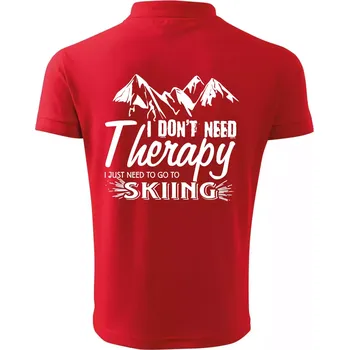 Pánská košile I dont need therapy - Skiing - Polokošile pánská Pique Polo 203 - 2XL ( Červená )