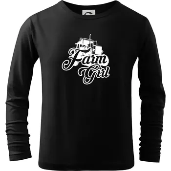 Chlapecké oblečení Farm Girl - Triko dětské Long Sleeve - 122 cm/6 let ( Černá )