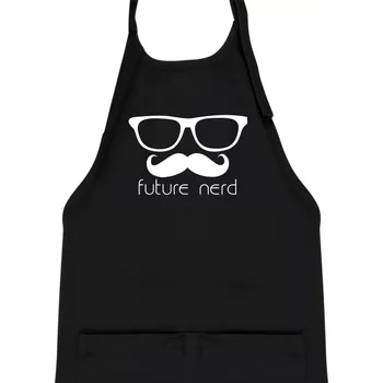Kuchyňská zástěra Future nerd - Dětská zástěra na vaření - Univerzální velikost ( Černá )