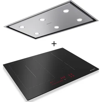 Digestoř SET FABER HEAVEN BRIGHT X KL A90 + FABER FCH 64 BK KL