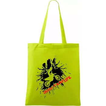 Enduro its my life - Taška bavlněná - 42 x 38 cm ( Limetková )