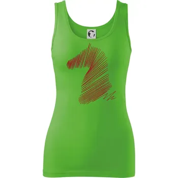 Dámské tričko Kůň linky - Dámské tílko - XS ( Apple Green )