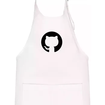 Kuchyňská zástěra Kočka v kolečku - Dětská zástěra na vaření - Univerzální velikost ( Bílá )