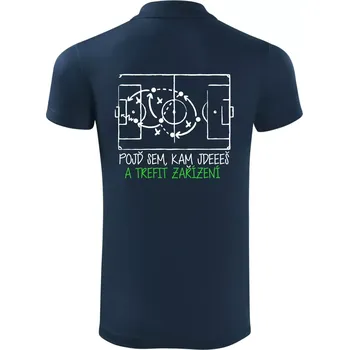 Pánská košile Pojď sem, kam jdeš a trefit zařízení - Polokošile Victory sportovní (dresovina) - XL ( Námořní modrá (velmi tmavá - téměř černá) )