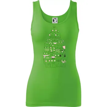 Dámské tričko Pyramida z koček - Dámské tílko - L ( Apple Green )